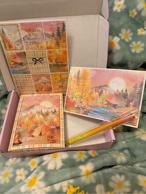 Simply Gilded The Cascades Fall August 2024 Subscription Stickers Stationary Set